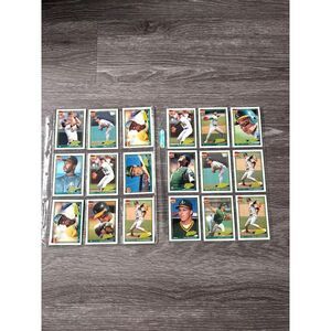 1991 Topps Oakland Athletics Team Lot Vintage MLB Baseball Cards Eckersley Welch